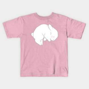 Sleeping red eye white Bunny | Bunniesmee Kids T-Shirt